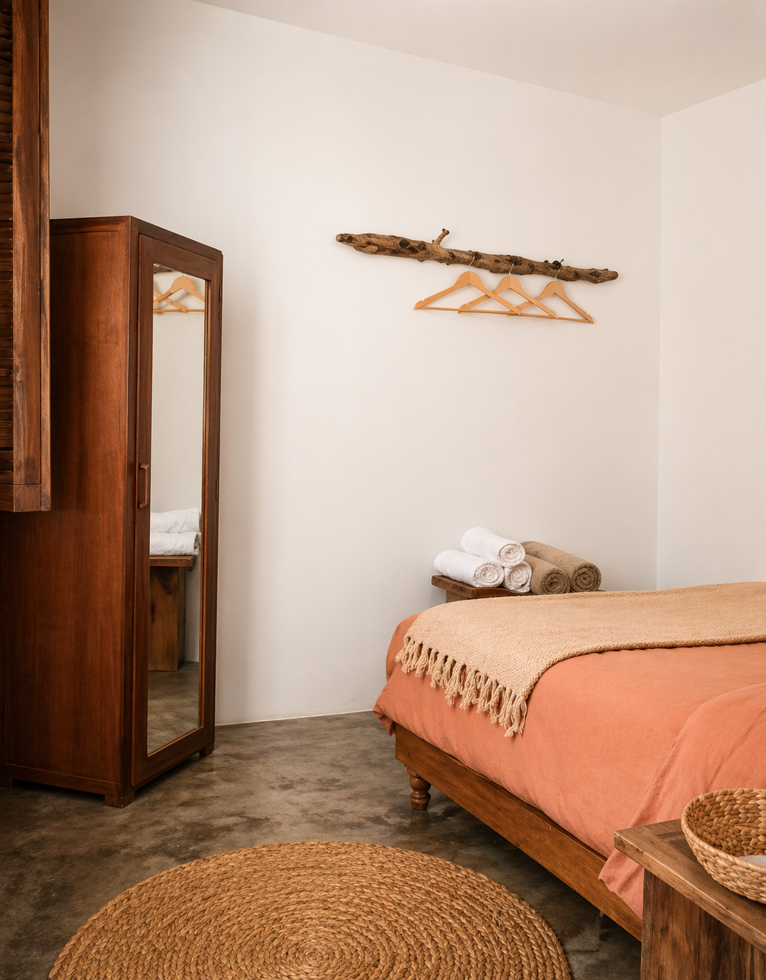 Een rustige kamer met een minimalistische inrichting